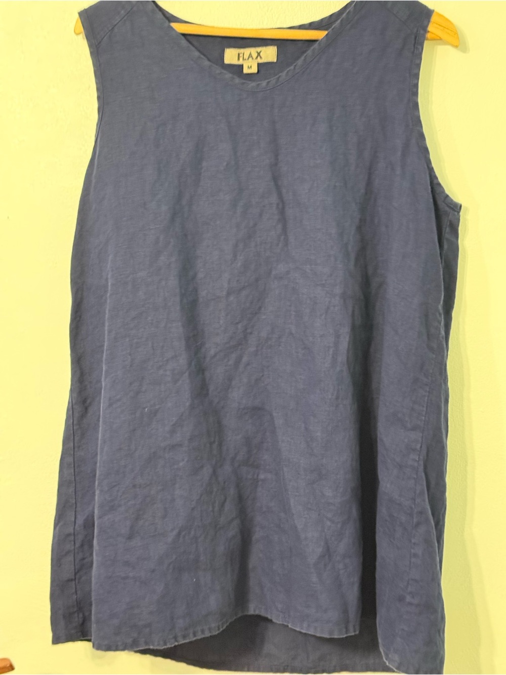 Flax Sleeveless Linen Tunic in Blue medium